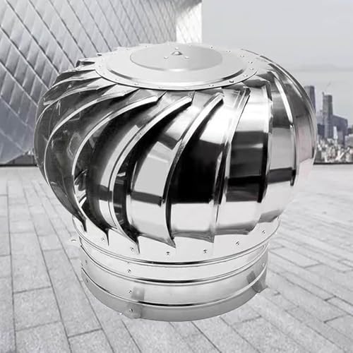 GPECTIFO Runder Dach-Turbo-Ventilator Edelstahl-Rohrleitung Dachlüftung Drehbarer Kamin Haube Dachlüfter(110mm) von GPECTIFO