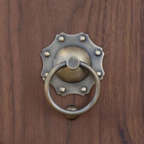 GPECTIFO Schrauben Antiker Kupfer Türklopfer Klassischer Türklopfer for Garten Holzhaus Türring Klopfer Einzigartig(A,Ring 20cm) von GPECTIFO