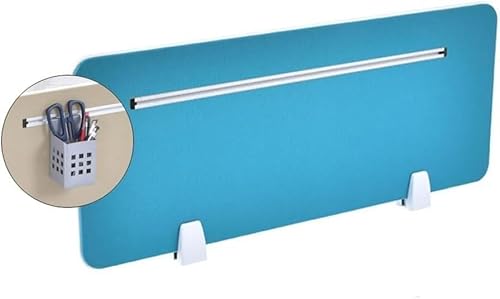 GPECTIFO Schreibtisch-Sichtschutzteiler reduziert Lärm und visuelle Störungen, Schlitztrennwand Büro(Blue-c,100X30cm) von GPECTIFO
