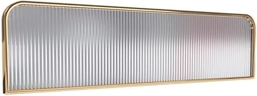 GPECTIFO Schreibtischteiler aus durchscheinendem Glas, Sichtschutz, 30 cm hohe Arbeitsplattentrennwand for Esszimmer im Büro(Gold-A,30x60cm) von GPECTIFO