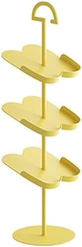 GPECTIFO Schuhregal, Schuhregal mit Eisenrahmen, einfaches, schmales, kleines Schuhregal for den Eingangsbereich, Lagerregal mit großer Kapazität, 18 x 61 cm (Color : Child Yellow) von GPECTIFO