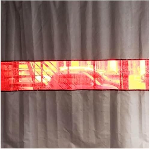 GPECTIFO Silikonbeschichtete Decken mit Fensterpaneelen, 20-mil-Schottvorhänge for feuerhemmende Maschinenraumwerkstätten(2.2x2.5m/7.3x8.3ft) von GPECTIFO