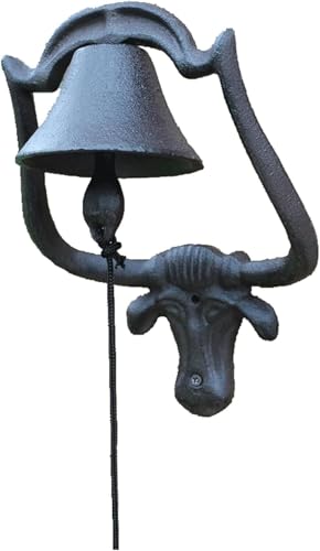 GPECTIFO Stierkopf Kreativität Türgriff Schmiedeeisen handgefertigt Wandbehang Vintage Tür Ring Klopfer von GPECTIFO