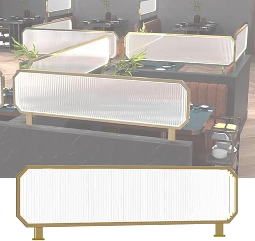 GPECTIFO Trennwände for Essbereiche Gehärtetes Glas Restauranttisch Dekorative Trennwände Kommerzieller Hotelbüro-Schreibtischteiler(Gold-a,1pcs-47.2x11.8in) von GPECTIFO