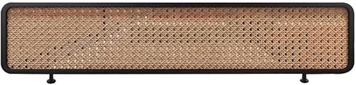 GPECTIFO Trennwände for Essbereiche Rattan Weben Sichtschutz Panel Hot Pot Restaurant Tisch Dekorative Trennwände(Black-b,39.4x11.8 in) von GPECTIFO