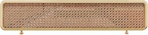 GPECTIFO Trennwände for Essbereiche Rattan Weben Sichtschutz Panel Hot Pot Restaurant Tisch Dekorative Trennwände(Gold-b,43.3x11.8 in) von GPECTIFO