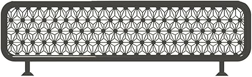 GPECTIFO Trennwand aus Metall mit halbsichtbarem Glas for Essbereiche, gestreiftes Design, ideal for Büro, Restaurant, Hotel(Black,60x70cm/23.62x27.55in) von GPECTIFO