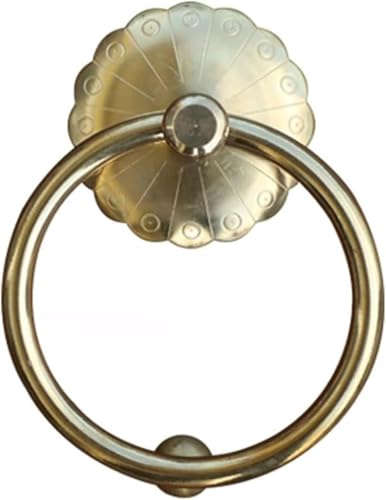 GPECTIFO Vordertür Metall Messing Tür Ring Klopfer Antike Tür Knocker for Home Tür Griff Dekorative Klopfer Einzigartige(A,Ring Dia 8cm) von GPECTIFO