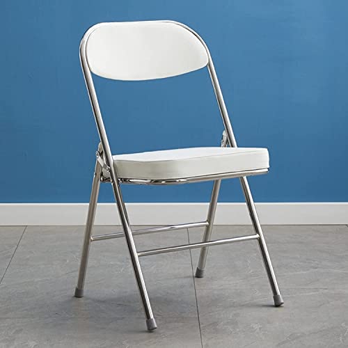 Gepolsterter Klappstuhl Metallgurt Bequeme Rückenlehne Gepolsterter Esszimmersitz for Gewerbliche Schlafzimmer Studie Veranstaltungsstuhl von GPECTIFO