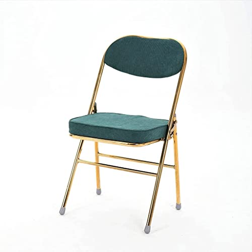 Gepolsterter Klappstuhl mit gepolstertem Esszimmersitz aus Cordstoff for Zuhause, Küche, Schlafzimmer, Büro, Meeting, Event-Stuhl(Blu) von GPECTIFO