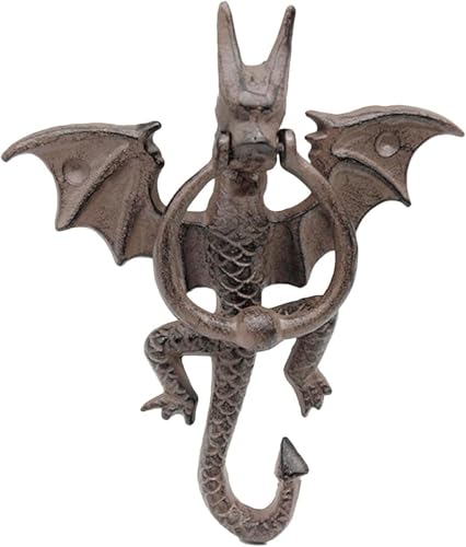 Gusseisen Vintage Wilde Fledermaus Türklopfer for Haustür Türring Klopfer Klassisches Design Türgriff Unikat von GPECTIFO