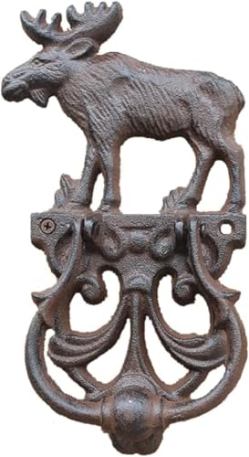 Retro-Türklopfer aus Gusseisen, kreativer, einzigartiger Türgriff for die Vordertür, for Garten/Holzhaus/Bauernhof, Ringklopfer, einzigartig von GPECTIFO