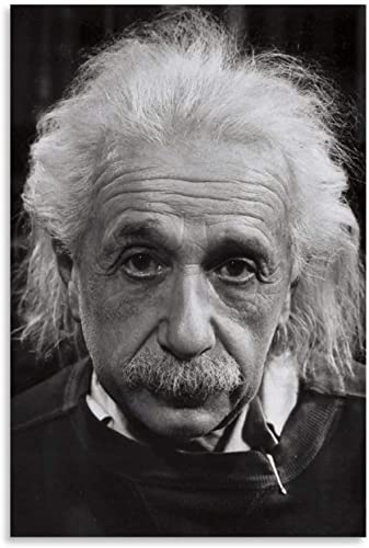 GPEIHANG GemäLde Auf Leinwand Biografia Corta De Albert Einstein Leinwand für Esszimmerdekoration Wandkunst Malerei Poster Druckt Bilder 23.6"x35.4"(60x90cm) Kein Rahmen von GPEIHANG