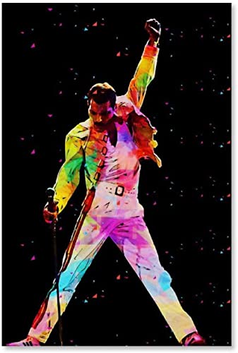 GemäLde Auf Leinwand Freddie Mercury 1986 Königin für Wohnzimmerdekoration Wandkunst Malerei Poster Druckt Bilder 23.6"x35.4"(60x90cm) Kein Rahmen von GPEIHANG