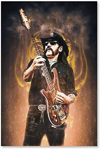 GPEIHANG GemäLde Auf Leinwand Poster Wandkunst Leinwand Lemmy Motörhead für Moderne Familiendekoration Wandkunst Malerei Poster Druckt Bilder 15.7"x23.6"(40x60cm) Kein Rahmen von GPEIHANG