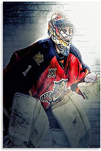 GPEIHANG GemäLde Auf Leinwand Roberto Luongo Eishockey Bild Wandkunst Malerei Poster Druckt Bilder 23.6"x35.4"(60x90cm) Kein Rahmen von GPEIHANG