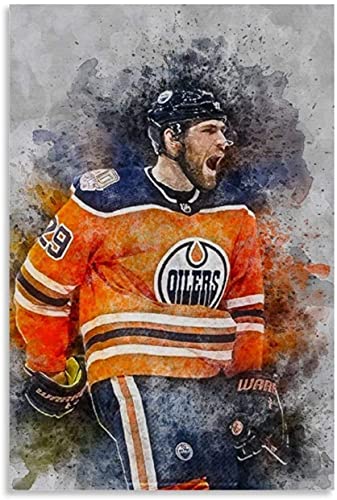 GPEIHANG Leinwand Bilder Kunst Leon Draisaitl Eishockey Bild 2 Malerei Poster Druckt Gedruckte 23.6"x35.4"(60x90cm) Kein Rahmen von GPEIHANG