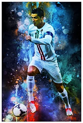 GPEIHANG Leinwand Druck Poster Fußballspieler Cristiano Ronaldo Sports (19) für Moderne Familiendekoration Wandkunst Kunstwerk Malerei Kunstdrucke Bild 23.6"x35.4"(60x90cm) Kein Rahmen von GPEIHANG