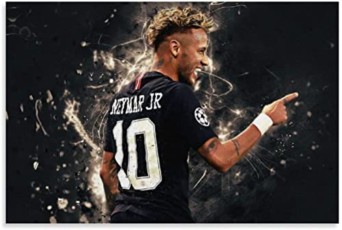 GPEIHANG Leinwand Druck Poster Fußballspieler Neymar Star Poster für Schlafzimmer Dekor Wandkunst Kunstwerk Malerei Kunstdrucke Bild 23.6"x35.4"(60x90cm) Kein Rahmen von GPEIHANG