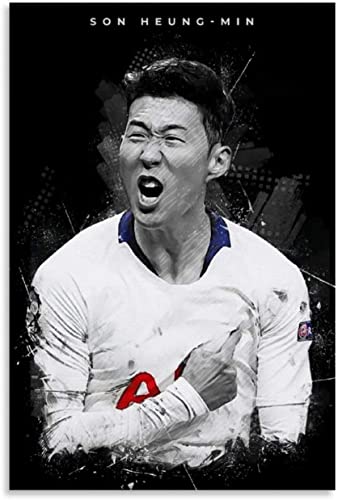 GPEIHANG Leinwand Druck Poster Son Heung Min Poster Fußball Wand für Esszimmer Dekoration Wandkunst Kunstwerk Malerei Kunstdrucke Bild 15.7"x23.6"(40x60cm) Kein Rahmen von GPEIHANG