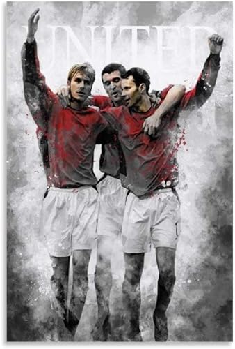 GPEIHANG Leinwand Malerei Bild Manchester United Plakatmalerei für Familiendekor Poster Wandkunst Bilder Und Drucke 15.7"x23.6"(40x60cm) Kein Rahmen von GPEIHANG