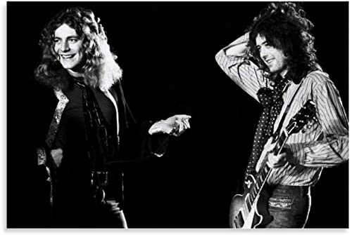 GPEIHANG Poster Und Gedruckte Robert Plant und Jimmy Page Rock Live Poster zur Raumdekoration Leinwand Malerei Wandkunst Bilder 23.6"x35.4"(60x90cm) Kein Rahmen von GPEIHANG