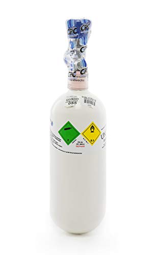 Medizinischer Sauerstoff 0,8 Liter Leichtstahlflasche, med. O2 nach AMG GOX, 200 bar, NEU & VOLL von GPG Gase-Partner GmbH