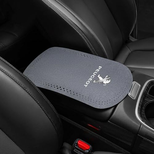 GPKFOLQM Auto Armlehnen Matte, Für Peugeot 208 e-208 e208 P21 2019-2022 Mittelkonsolen-Armlehnenmittelabdeckung rutschfest Komfort Armlehne Box Matte Mittelkonsole Zubehör,F von GPKFOLQM