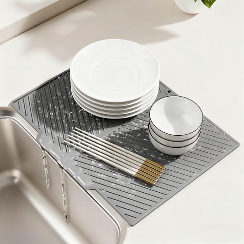 Abtropfmatte Spülbecken,Küchen Silikon Abtropfmatte,Geschirr Abtropfmatte,abtropfmatte silikon,Hitzebeständige Anti-Rutsch Abtropfmatte,dish drying mat,Grau Abtropfmatte Spülbecken,Küchen Silikon Abtropfmatte,Geschirr Abtropfmatte,abtropfmatte silikon,Hitzebeständige Anti-Rutsch Abtropfmatte,dish drying mat,Grau von GPRL
