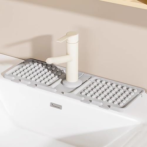 Silikon Wasserhahn Matte für Abfluss Wasser,Wasserhahn Spüle Spritzschutz,Wasserhahn Abtropfmatte Schneidbar,Wasserfänger Matte für Küche und Badezimmer Arbeitsplatte Schützen,Grau Silikon Wasserhahn Matte für Abfluss Wasser,Wasserhahn Spüle Spritzschutz,Wasserhahn Abtropfmatte Schneidbar,Wasserfänger Matte für Küche und Badezimmer Arbeitsplatte Schützen,Grau von GPRL