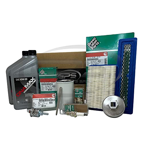 GPS Generator Parts Specialist Tune-Up-Kit für Cummins Onan RV Generatoren 5500 und 7000, HGJAB, HGJAC und kommerzielle HGJAE mit Onamax 10W30 Öl für den Einsatz in den Spezifikationen J - M von GPS