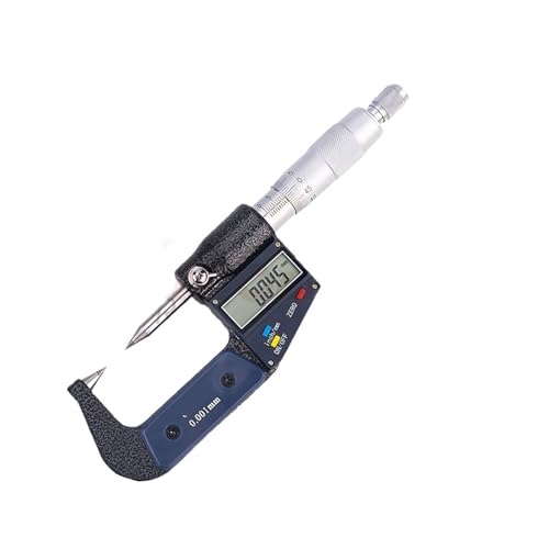 0-25 mm 0,001 mm Digitales Außenmikrometer mit Doppelspitze, elektronisches Messwerkzeug mit Hartmetallspitze(0-25mm 30degree) von GPYMHLBNR