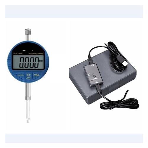 Digitales Mikrometer 0,001 mm Elektronisches Mikrometer 0-25,4 mm Metrisches und englisches Mikrometer U Datum Sammler (25,4 x 0,001 mm Adapter) von GPYMHLBNR