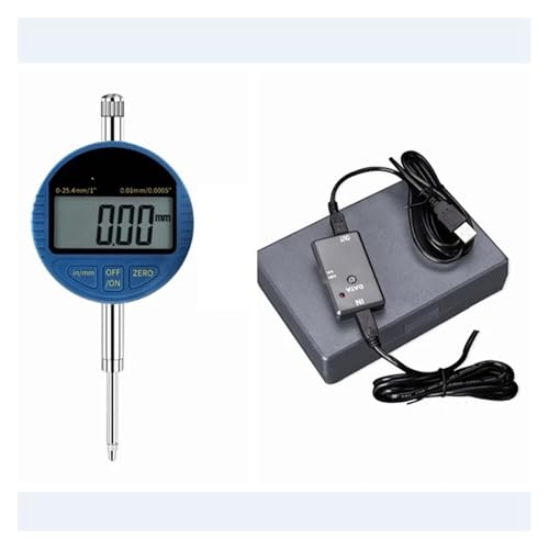 Digitales Mikrometer 0,001 mm Elektronisches Mikrometer 0-25,4 mm Metrisches und englisches Mikrometer U Datum Sammler (25,4 x 0,01 mm Adapter) von GPYMHLBNR