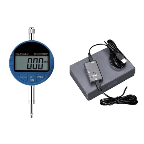 Mikrometer 0-25,4 mm 0,001 mm Digital Mikrometer Elektronisches Dickenmessgerät Metrisch/Zoll USB-Datenerfassungswerkzeug (12,7 x 0,01 mm Adapter) von GPYMHLBNR