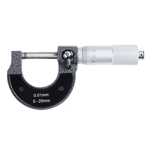 Präzisions-Mikrometer 0-25 mm 0,001 mm Außendurchmesser metrisches Messwerkzeug Mikrometer Außendurchmesser Mikrometer Mikrometer (0-25mm) von GPYMHLBNR