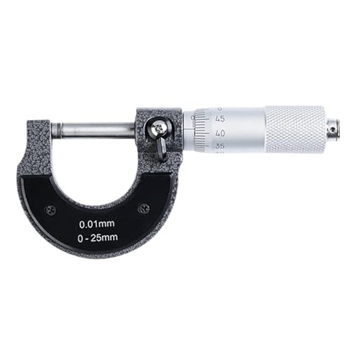Präzisionsmessgerät Außendurchmesser-Mikrometer 0–25 mm, 25–50 mm, 50–75 mm, 75–100 mm 0,001 mm Außendurchmesser metrisches Messschieber-Messwerkzeug-Mikrometer(0-25mm) von GPYMHLBNR