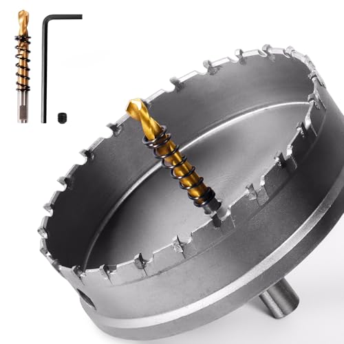 GPtzlei HM Lochsäge 120mm, Sägezahnbohrer für Edelstahl, Metall, Eisen, Holz & Kunststoff von GPtzlei