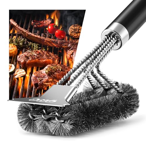 GQC Grill Reinigungsbürste, Grillbürste, mit Extra Langer Edelstahl Borsten,PP Wärmedämmung Griff und Edelstahl Spatel, für Gasgrill, Holzkohlegrill, Kugelgrill, Elektrogrill und Grillrost. GQC Grill Reinigungsbürste, Grillbürste, mit Extra Langer Edelstahl Borsten,PP Wärmedämmung Griff und Edelstahl Spatel, für Gasgrill, Holzkohlegrill, Kugelgrill, Elektrogrill und Grillrost. von GQC