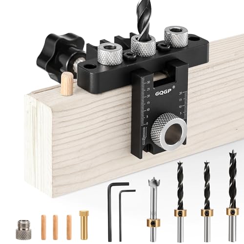 8/10/15mm Bohrschablone, 3 in 1 Einstellbare Taschenloch Holzdübel Bohrlehre SetMöbelbau,Pocket Hole Jig Kit mit Positionierungsclip Bohrführung Stanzer-Locator Tischlerwerkzeuge 8/10/15mm Bohrschablone, 3 in 1 Einstellbare Taschenloch Holzdübel Bohrlehre SetMöbelbau,Pocket Hole Jig Kit mit Positionierungsclip Bohrführung Stanzer-Locator Tischlerwerkzeuge von GQGP