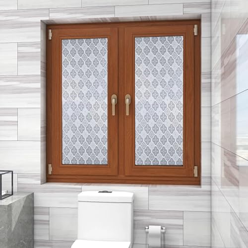 Fensterfolie Milchglas 70 x 140 cm, Selbstklebend Ohne Kleber Statische Blickdicht Matt, Sichtschutz Anti Uv, Sichtschutzfolie Selbstklebend Folie, 3D-Begonie Fensterfolie Milchglas 70 x 140 cm, Selbstklebend Ohne Kleber Statische Blickdicht Matt, Sichtschutz Anti Uv, Sichtschutzfolie Selbstklebend Folie, 3D-Begonie von GQINGHUA