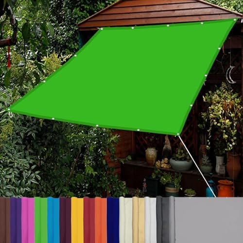 Sonnensegel Rechteckig, 1.5 x 2 m Wetterbeständig,98% Uv-Schutz, Rechter Winkel Sonnensegel, Beschattungsnetz, mit Ösen für Balkon Terrasse Garten, Zart Grün von GQINGHUA