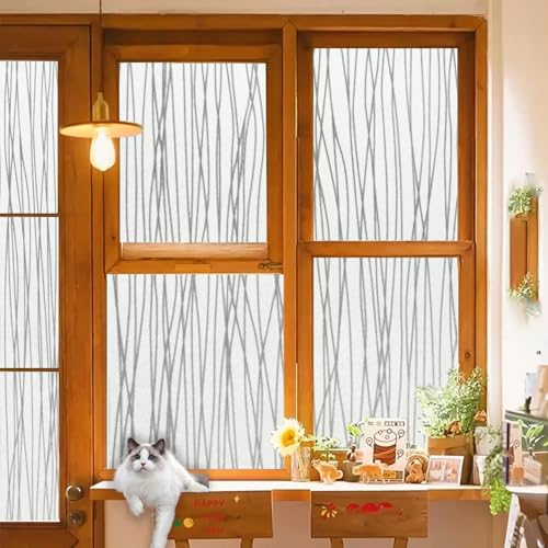 Statische Fensterfolie 70 x 480 cm, Selbstklebend Ohne Kleber Statische Blickdicht Matt, Sichtschutz Anti Uv, Aufkleber Ohne Klebstoff, Linie Statische Fensterfolie 70 x 480 cm, Selbstklebend Ohne Kleber Statische Blickdicht Matt, Sichtschutz Anti Uv, Aufkleber Ohne Klebstoff, Linie von GQINGHUA