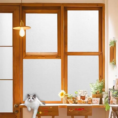 Statische Fensterfolie 80 x 500 cm, Selbstklebend Ohne Kleber Statische Blickdicht Matt, Sichtschutz Anti Uv, Aufkleber Ohne Klebstoff, weiß matt Statische Fensterfolie 80 x 500 cm, Selbstklebend Ohne Kleber Statische Blickdicht Matt, Sichtschutz Anti Uv, Aufkleber Ohne Klebstoff, weiß matt von GQINGHUA