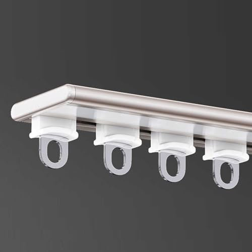 GQJNHUI Deckenvorhangschienen-Set, Deckenmontierte Vorhangschiene Für Privatsphäre Und Raumteiler, Ultradünne Vorhangschiene Für Wohnzimmer, Schlafzimmer Und Dusche(Champagne,4.20M) von GQJNHUI
