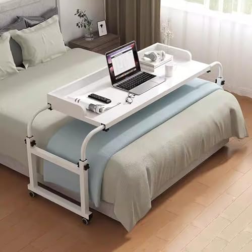 BäRbar Computer-Stand Computer Stehendie Schreibtisch,Computertisch Inseltisch Mit Rädern Mobile Krankenhaustisch Mit Rädern über Sägetisch Mit Schreibtisch-Leitblech Mit verstellbarem Höjd(Farbe: von GQQDDD