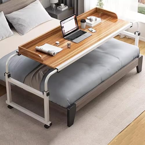 Beastbarer Schreibtisch Mit Wohnrädern, Mobile Sägetisch Mit Rädern Esenschalter Schreibtisch Rollender Medizinischer Tisch Mobiler Schreibtisch Mit verstellbarem Hügel Über Sägetisch Mit von GQQDDD
