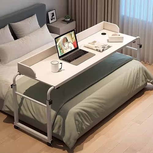 Essentisch Schreibtisch Rollender Medizinischer Tisch, Computertisch Über Gesäßtisch Mit Rädern Mobilem Schreibtisch Mit verstellbarem Hügel Höjenverstellbaren Computer-Workstation Mit von GQQDDD