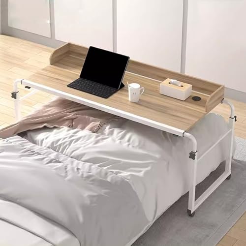 Überbettet Schreibtisch Höllenverstellbar, Rolling Computerstuhl Mit verstellbarem Höjd Esenschale Schreibtisch Rollender Medizinischer Tisch Beastbarer Schreibtisch Mit Lehrrad Unterlegscheibe Sofa von GQQDDD