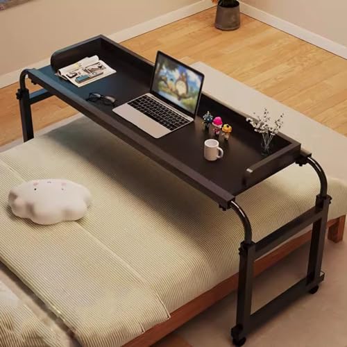 Überbettet Schreibtisch Höllenverstellbar, Rolling Computerstuhl Mit verstellbarem Höjd Esenschalter Schreibtisch Rollender Medizinischer Tisch Beastbarer Schreibtisch Mit Lehrrad Unterlegscheibe Sofa von GQQDDD